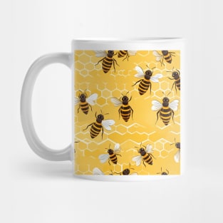 Honeycomb and Bee Pattern 17 Mug